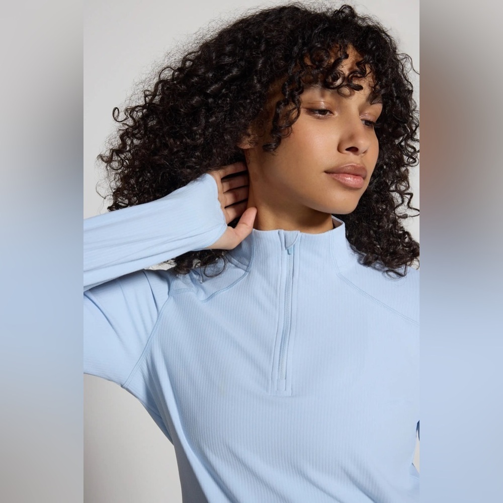 Mondetta 1/2 Zip Ribbed Active Top - Picture 3 of 10